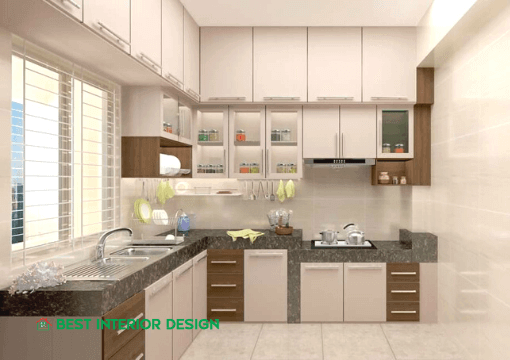 white and brown modern kitchen