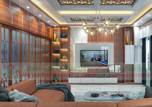 Living room interior design at Vasantek