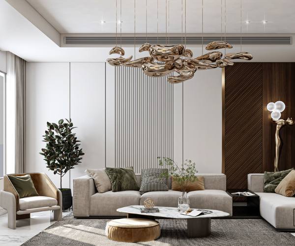 Modern Organic Living Room Interior Design