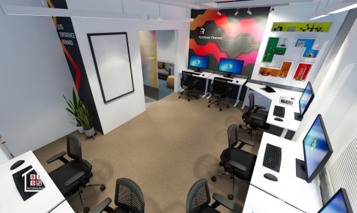 7 person work station interior design
