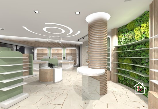 greenery showroom interior design in dhaka