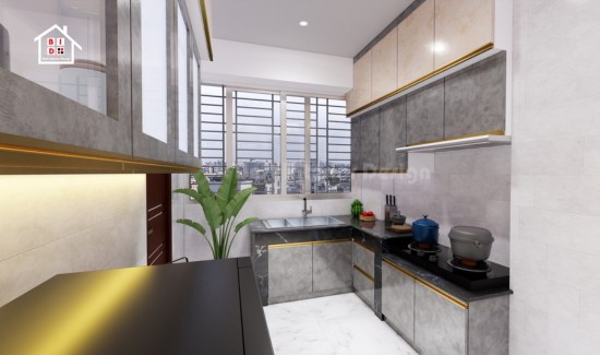 luxury kitchen design at Nawratan Colony