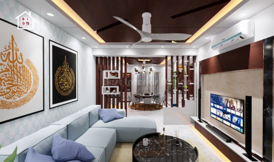 luxury living room design at Nawratan Colony