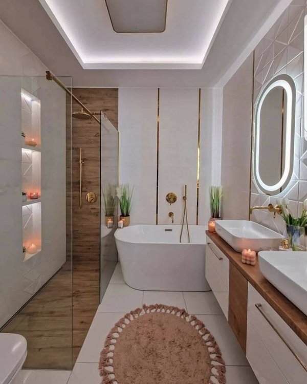 Bathrooms that are new and simple