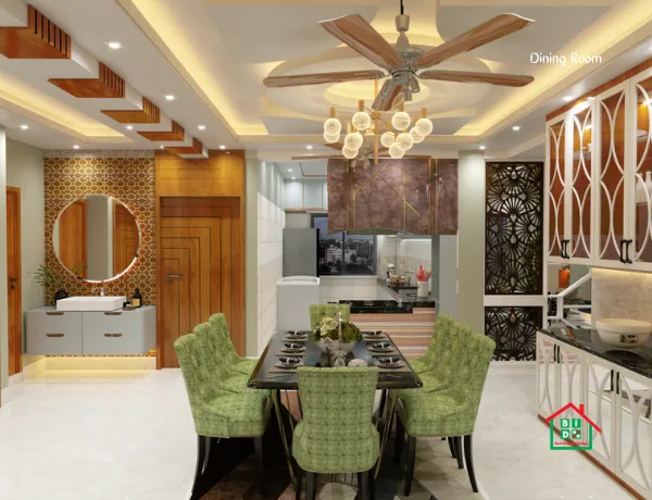 luxury dining room interior design in Ashulia Savar