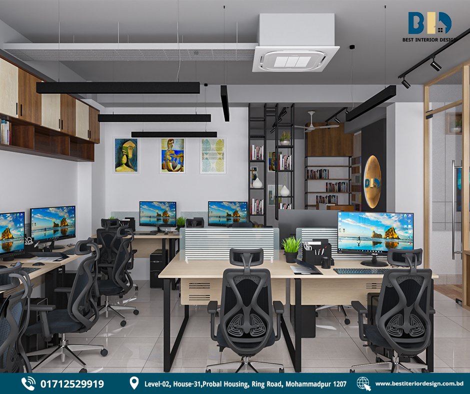 Premium Office Desk Setup by Best Interior Design – Modern & Functional Workspace 2