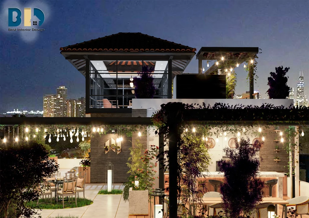 Rooftop Restaurant Interior Design Thumbnail