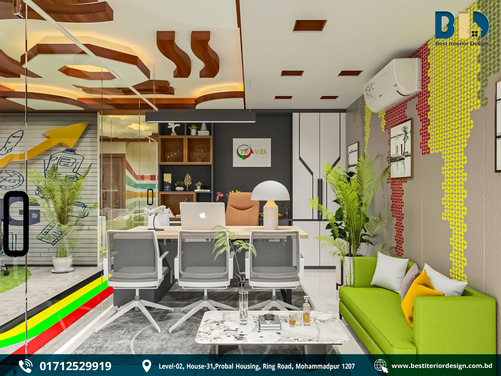 Travel Agency Office Chairman Room Interior (4)