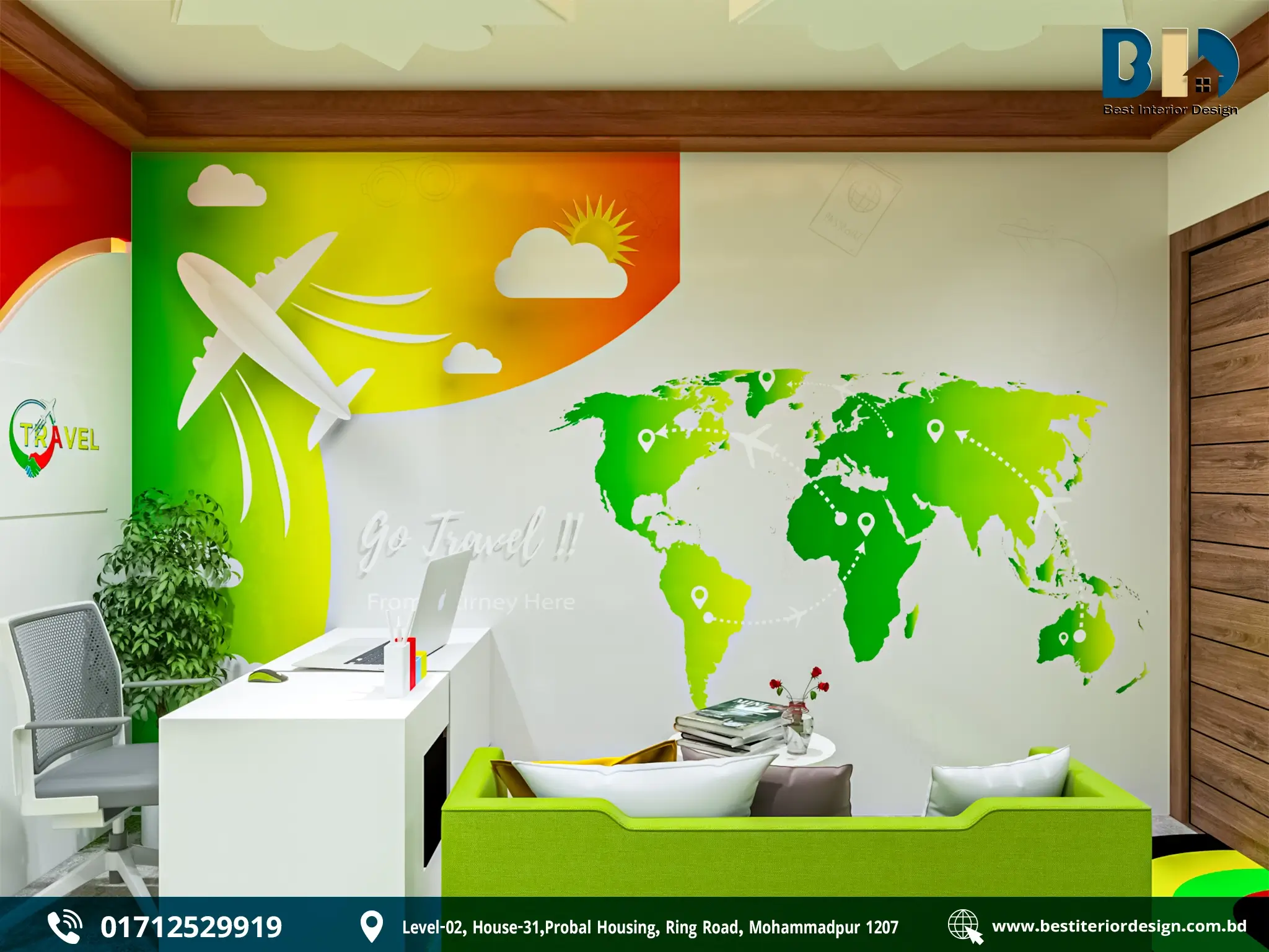 Travel Agency Office Reception Area Interior (1)