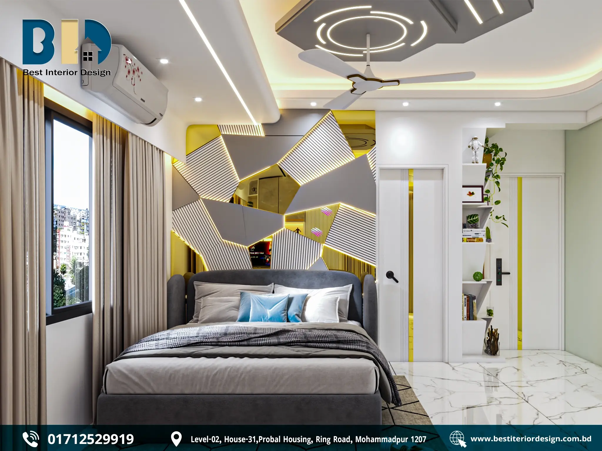 2250 SQFT Apartment Child Bedroom Interior Design (1)