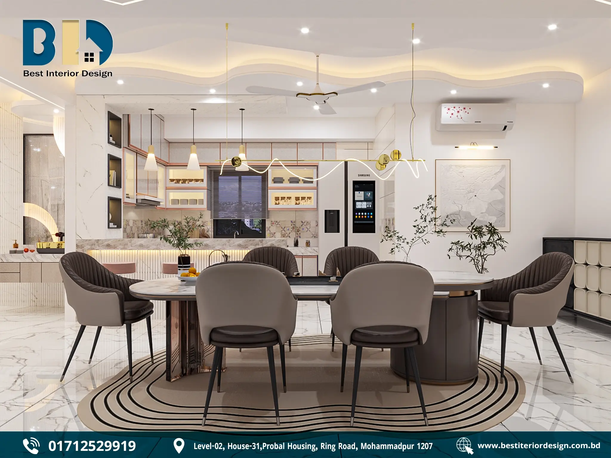 2250 SQFT Apartment Dining Room Interior Design (2)