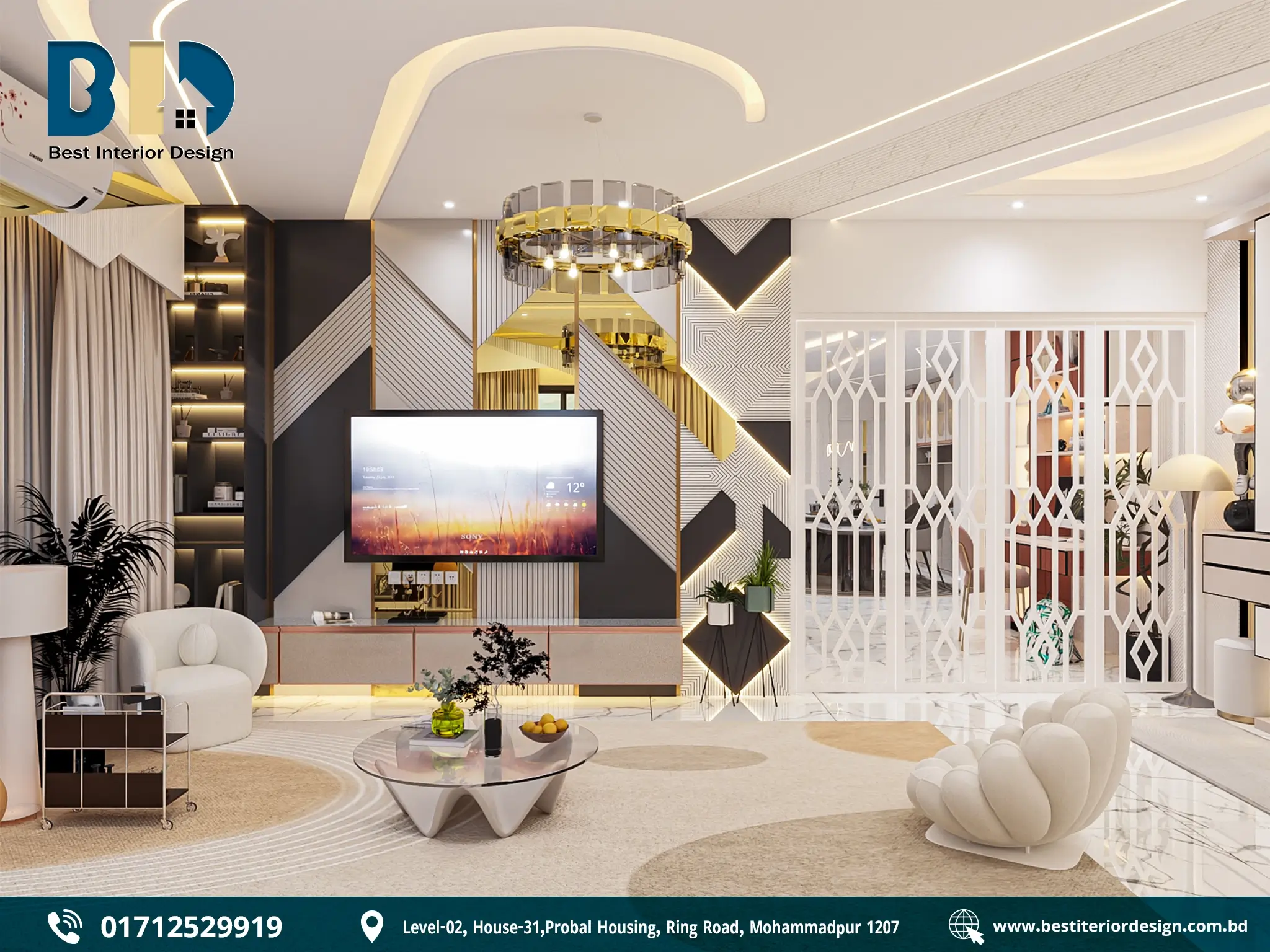 2250 SQFT Apartment Living Room Interior Design (1)