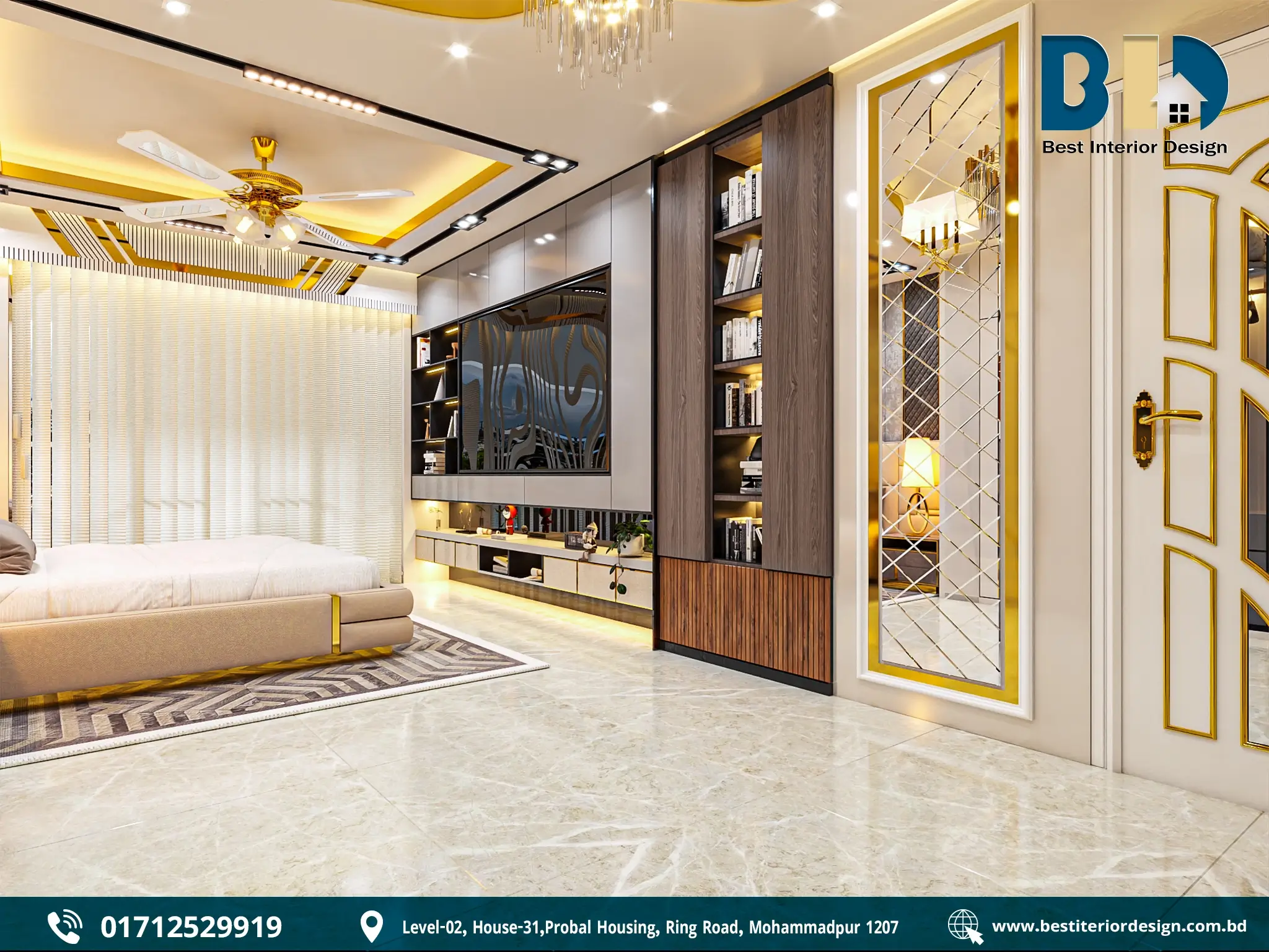 Elegant Master Bedroom Design in Tajmahal Road (6)
